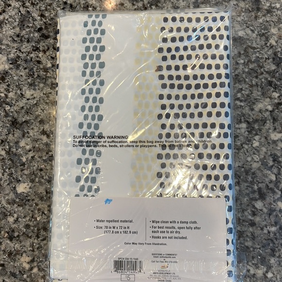 Shower curtain 70”x72”. New. Multicolored. - Picture 2 of 2